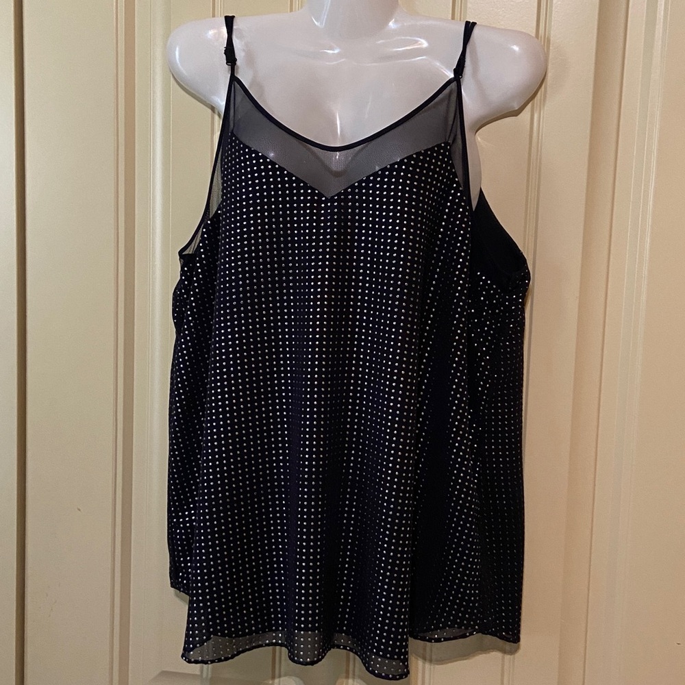 Tahari Black with Silver Dot Top